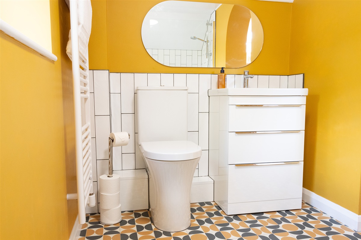 Bright, Bold and Beautiful Shower room